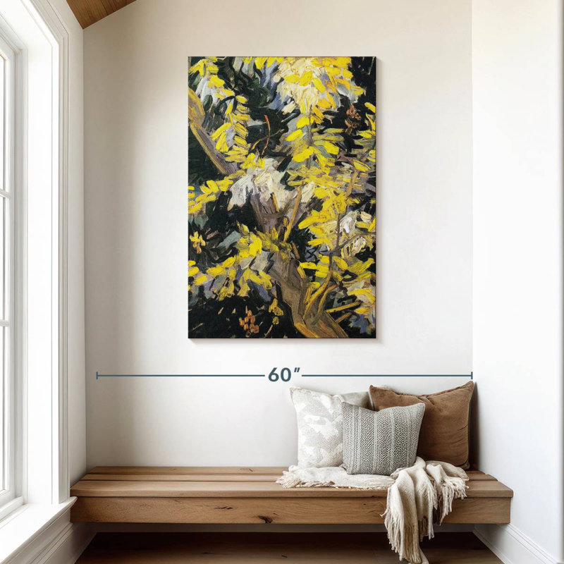 Branches d'acacia Avery Blossoming, H 45 po x l 30 po