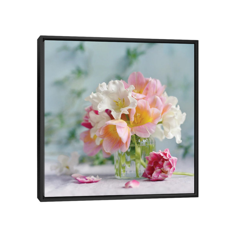 Petite Bouquet by Sarah Gardner - Print on Canvas, Black Floater Frame, 66.04 cm H x 66.04 cm W