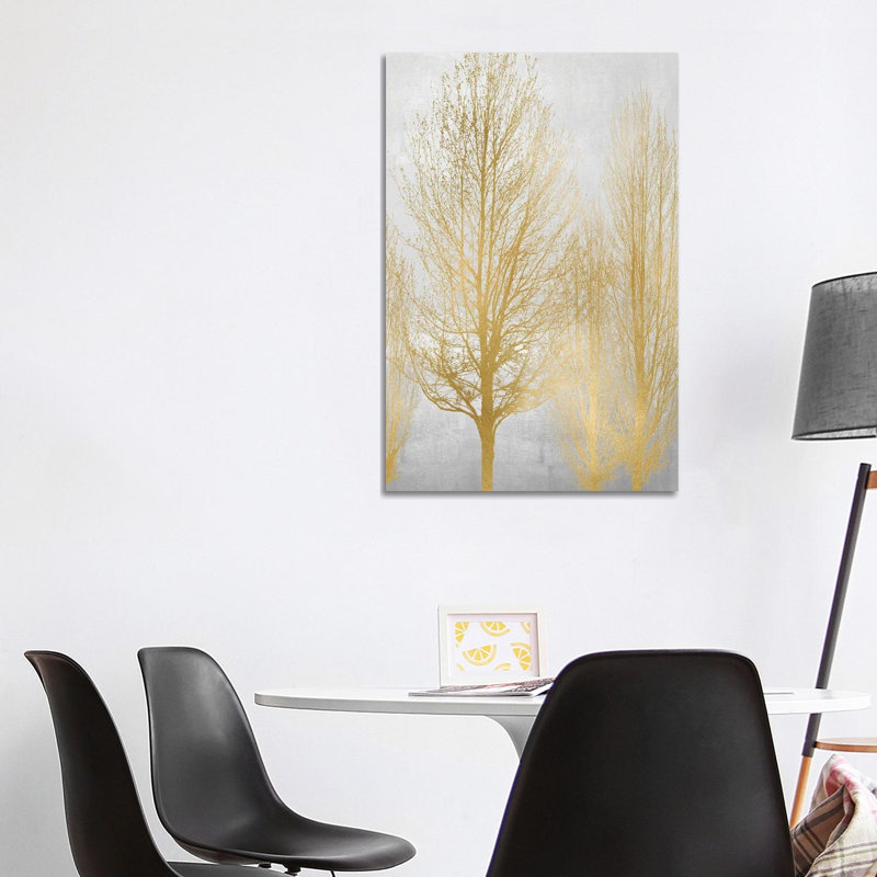 Gold Tree Panel I by Kate Bennett - Wrapped Canvas Painting, 101.6 cm H x 66.04 cm W x 1.91 cm D
