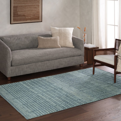 Tapis bleu tissé à la main Jaipur Living Megara ITD03 (13 pi x 18 pi)