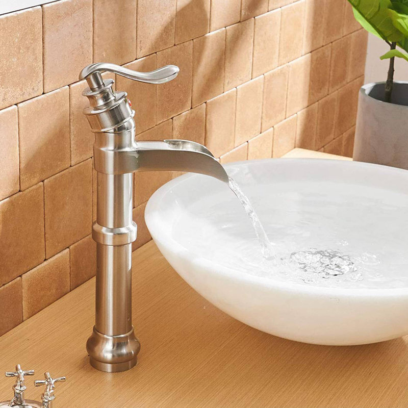 Vessel Sink Faucet Single-handle Bathroom Faucet, Brushed Nickel