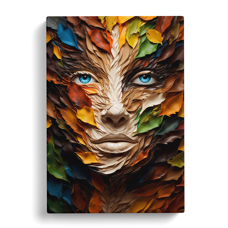 Leaf Orphism Art - Wrapped Canvas, 60cm H x 40cm W x 3cm D