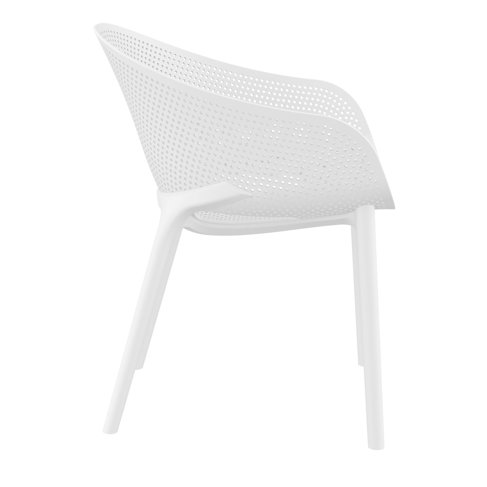 Farrah Stackable Patio Armchair, White