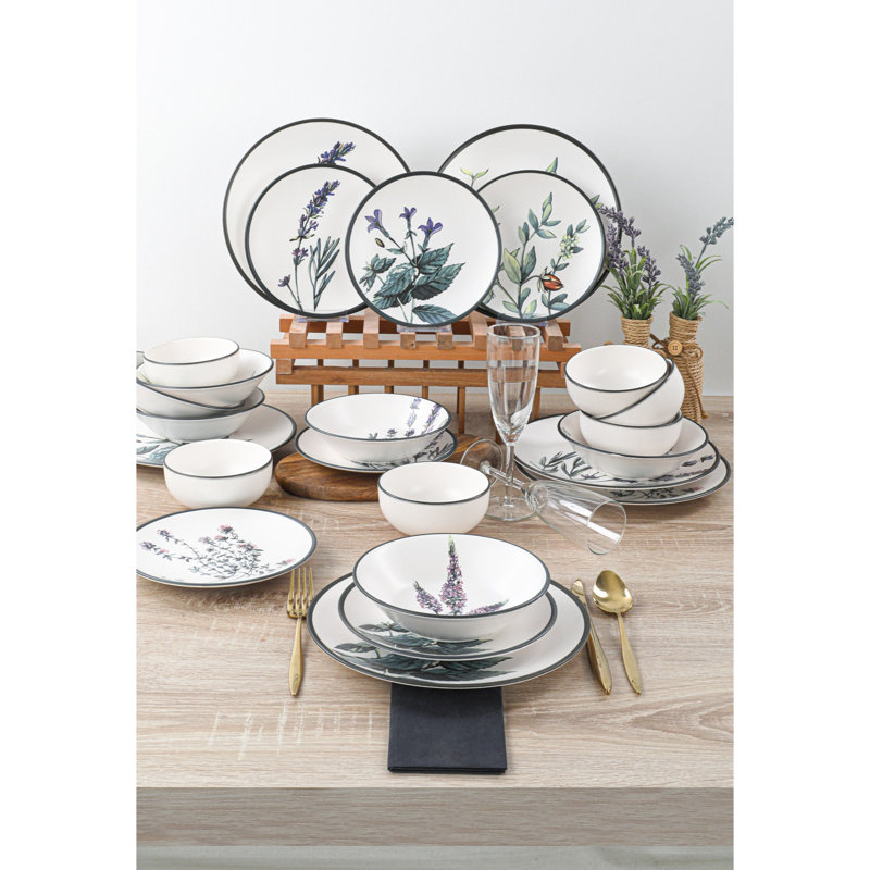 Ceramic Dinner Set (24 Pieces)