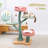 Everhard Tulip Cat Tree with Cat Scratching Posts, Large Cat Tower with Comfy Cat Perch for Indoor Cats, Modern Cat Furniture-819390458