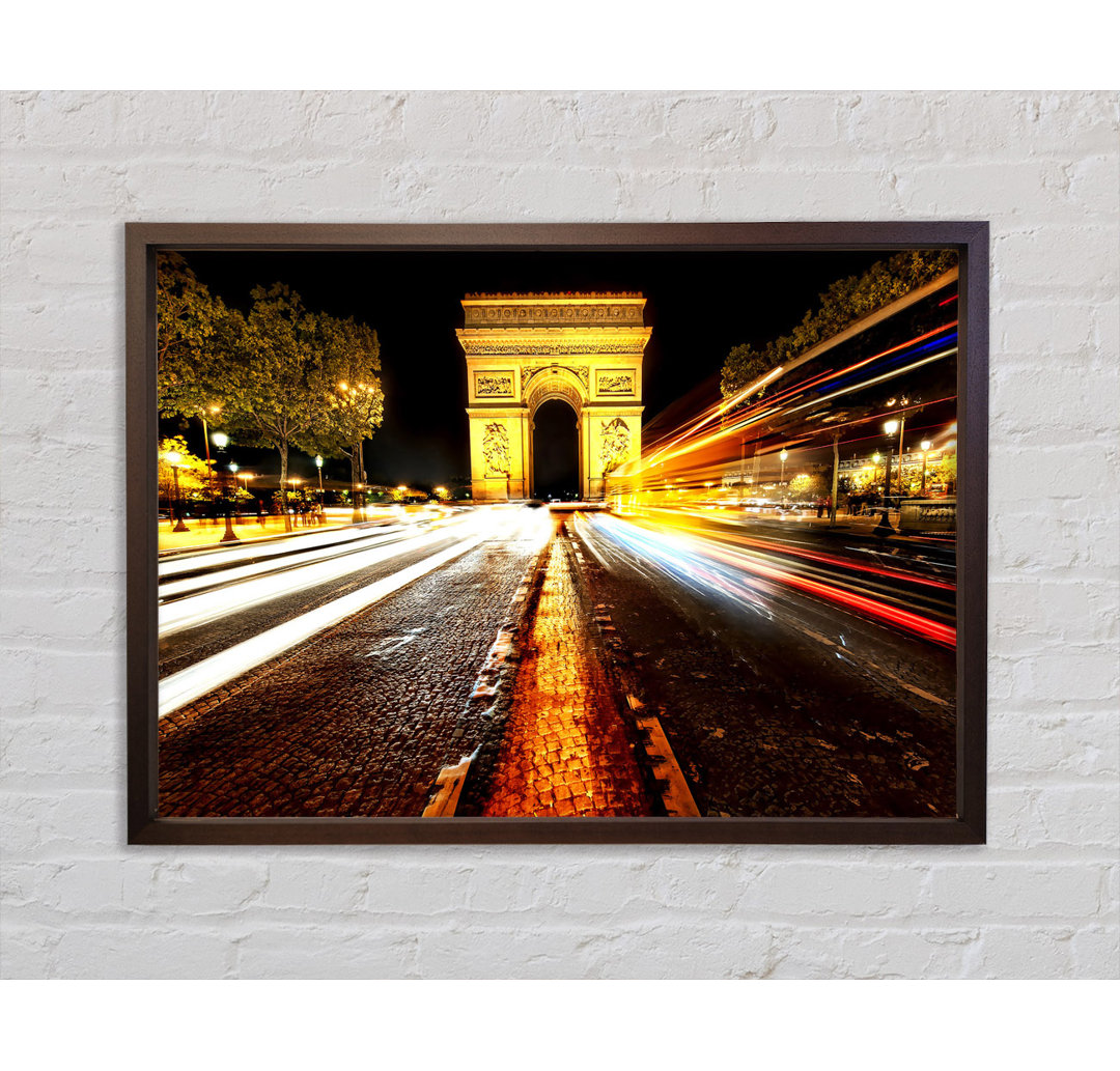 Arc De Triomphe bei Nacht - Druck