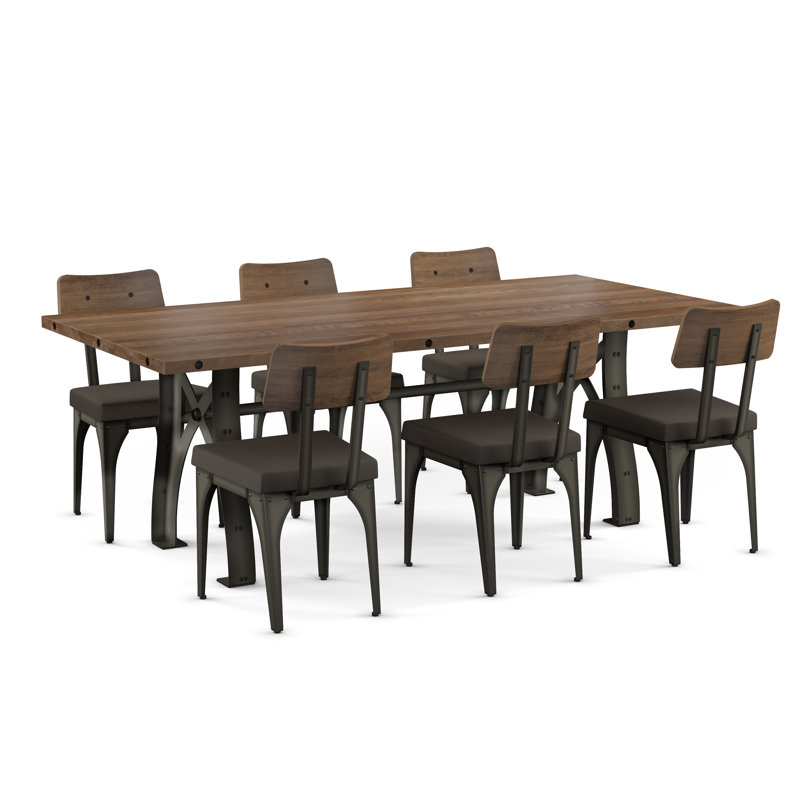 Ensemble de salle à manger Kusum, 7 pièces : table, 6 chaises