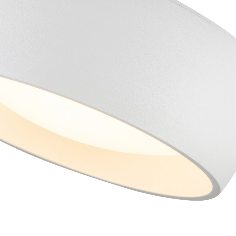 Savile 1 - Light LED Flush Mount, White, 2"H x 6"W x 6"D