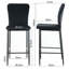 Modern Upholstered Velvet Armless Bar Stool-957677199