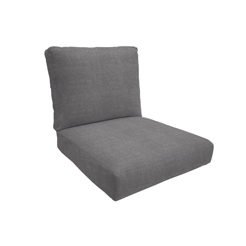 Eddie Bauer Deep Seat Patio Cushion Set, Sunbrella Fade & Water Resistant for Patio Sofas, Sectionals & Deep-Seat Loungers, 24"W x 26"D, 5" thick; Back 25"W x 20"H, 5" thick, Reversible, Cast Slate