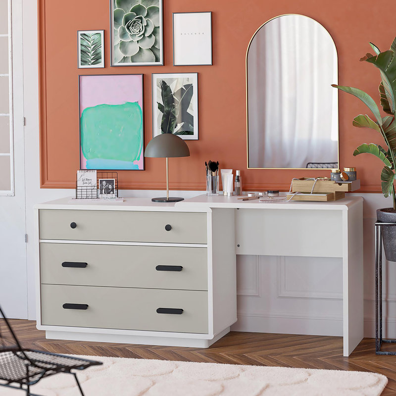 Commode de chambre à coucher avec 3 tiroirs