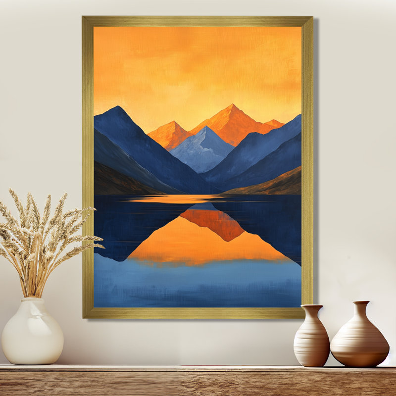Genrikh - paysages, impressions sur toile, H 20 po x l 12 po, Picture Frame Print, Doré