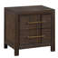 Ensemble de chambre avec grand lit 4 pièces de style moderne avec tête de lit à DEL, haut-parleurs Bluetooth et ports USB - Noyer-687869680