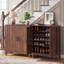 Armoire à chaussures 31,5 po avec tablettes réglables, rangement pour chaussures autoportant avec portes, armoire d'appoint de style campagnard pour le couloir et le salon, vestibule