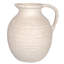 Vase poterie en papier mâché avec poignées 10 "brun clair ivoire pour le bureau à domicile