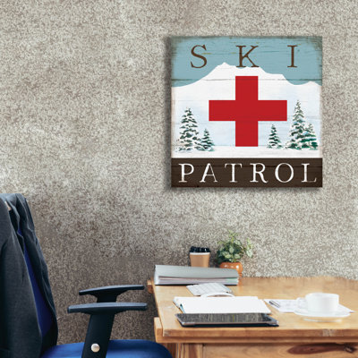 Toile épique Graffiti «Ski Patrol» par Elizabeth Tyndall, 26 po x 26 po