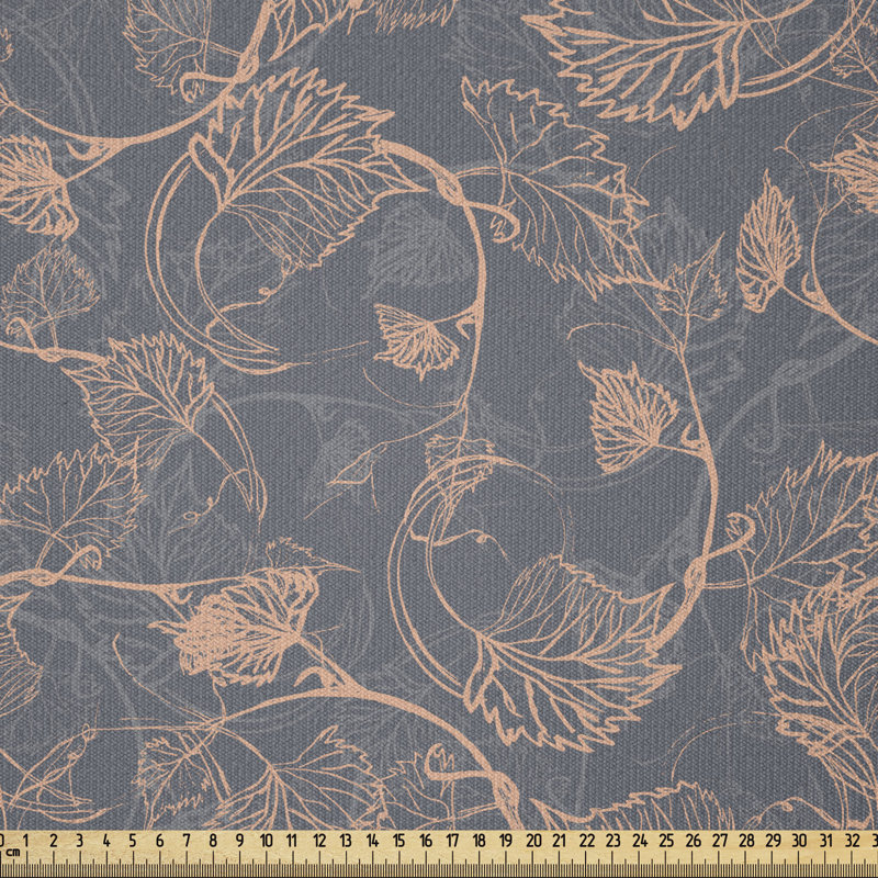 Tissu de vigne à la verge, abat-jour rose abstrait avec vignes délicates et entrelacées, carré