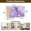 Buffet avec rangement et arrière-plans en pierre de marbre mauve avec 2 portes pour le salon et la cuisine