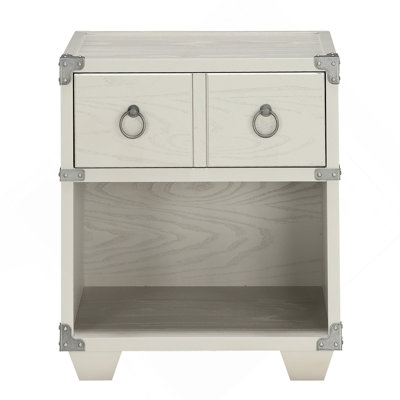 Grey 1-Drawer Nightstand