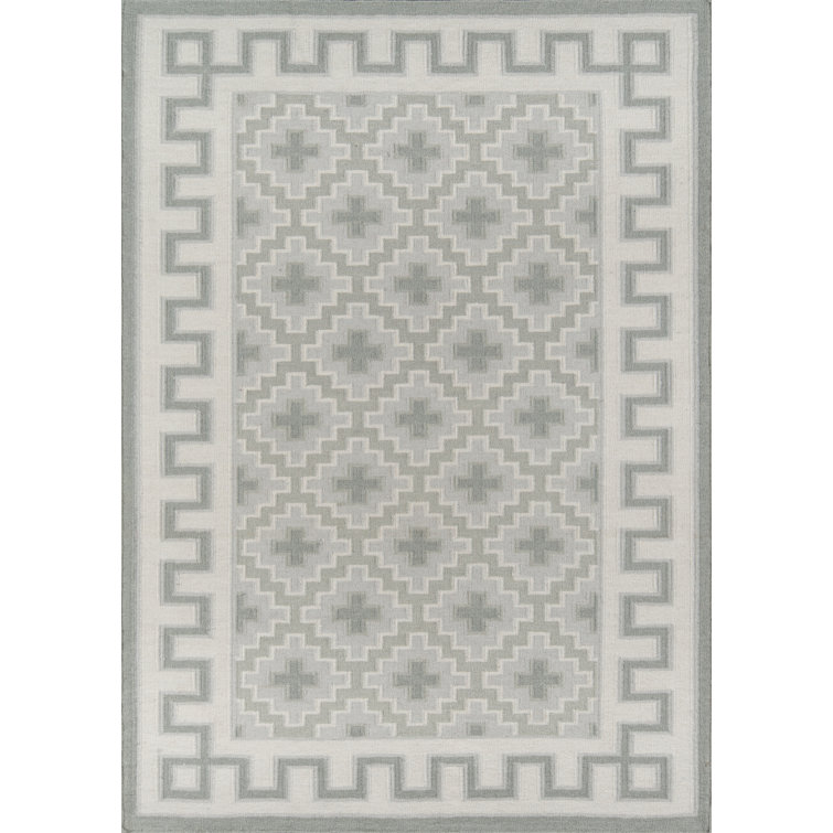 Thompson Wool Oriental Area Rug in Gray