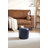 11.8" Small Round Faux Leather Upholstered Ottoman-120539218