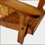 Chaise Adirondack en bois pour l'extérieur ou l'intérieur, pliable