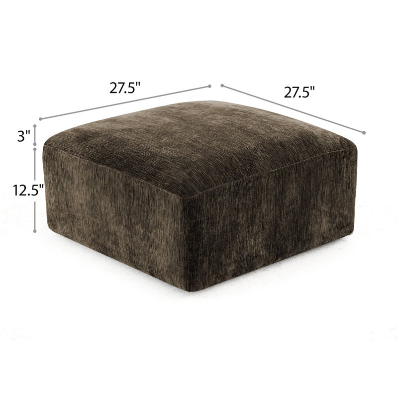 Repose-pieds modulaire convertible, Chenille chocolat