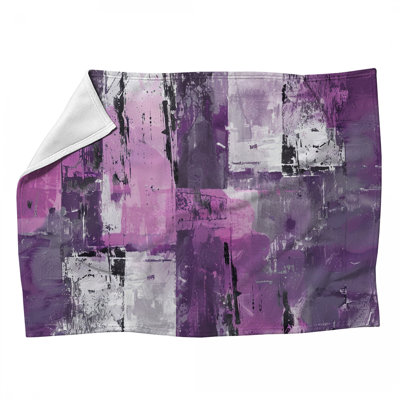 Jeté en molleton Abstract Shapes - Jetés géométriques pour canapés ou lits