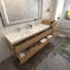 Ensemble de meuble-lavabo double mural 104 po Moreno Bailey-87461371