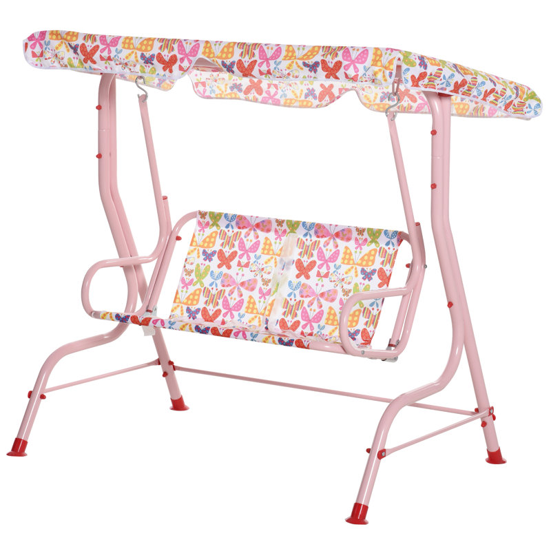 Porch Swing with Canopy, Pink