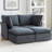 Hepworth 4 - Piece Corduroy Sectional Sofa With Two Ottomans-109010451