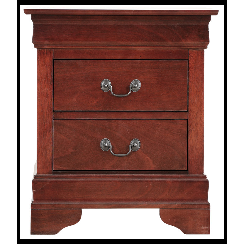 Nanhey Wooden Nightstand, Light Cherry