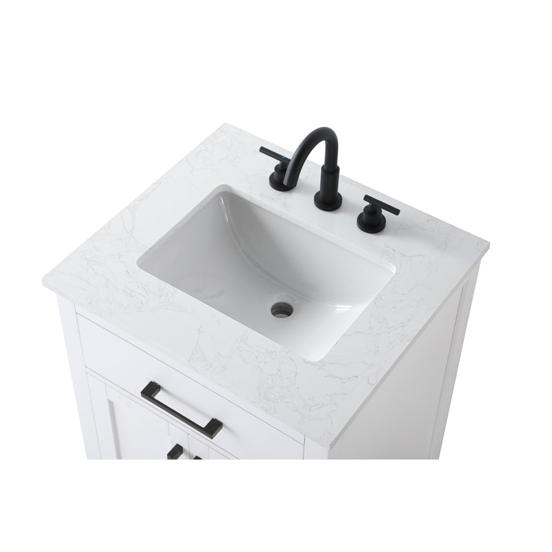 Ahner 24 inch Single Bathroom Vanity in White, White