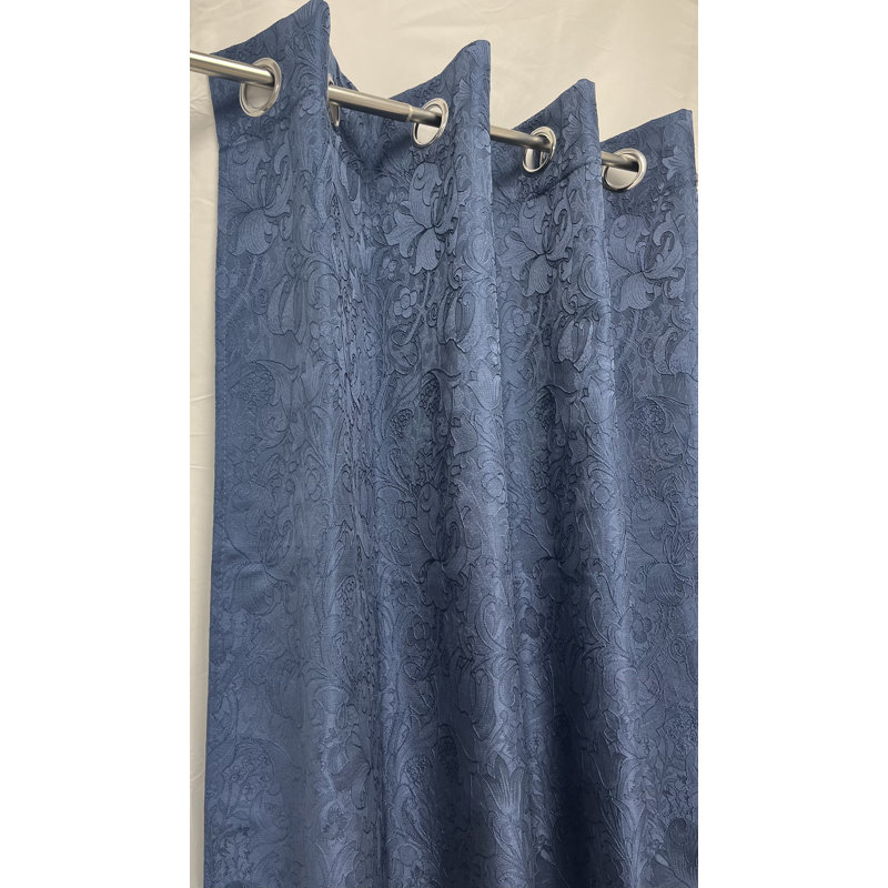 Panneau de rideau simple obscurcissant en polyester, L 54 po x L 84 po, Bleu marine