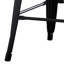 Tabouret de bar 24 po en métal de style rustique rustique avec dossier confortable, robuste et durable pour comptoir de cuisine, ensemble de 4