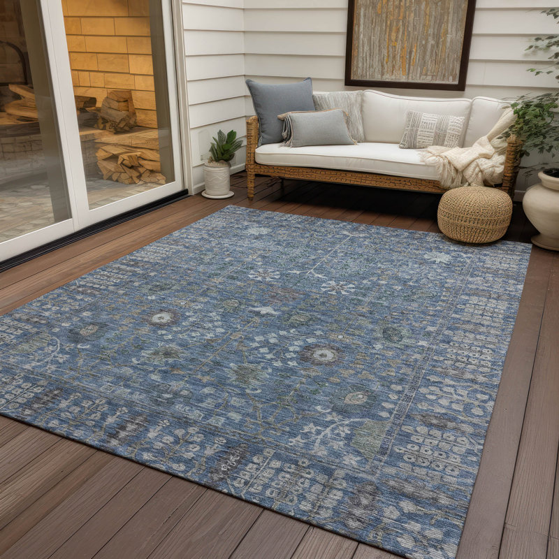 Machine Washable Indoor/Outdoor Derrick ACN2231 Global Rug, Rectangle 8' x 10'
