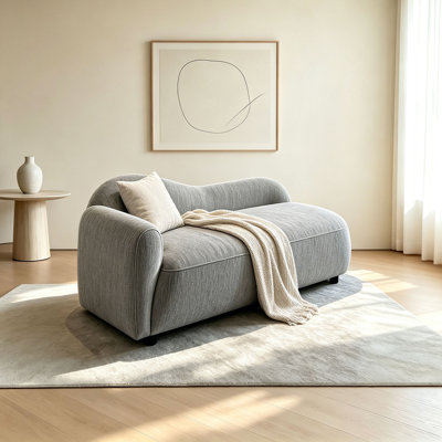 Chaise longue simple en tissu simple d'intérieur