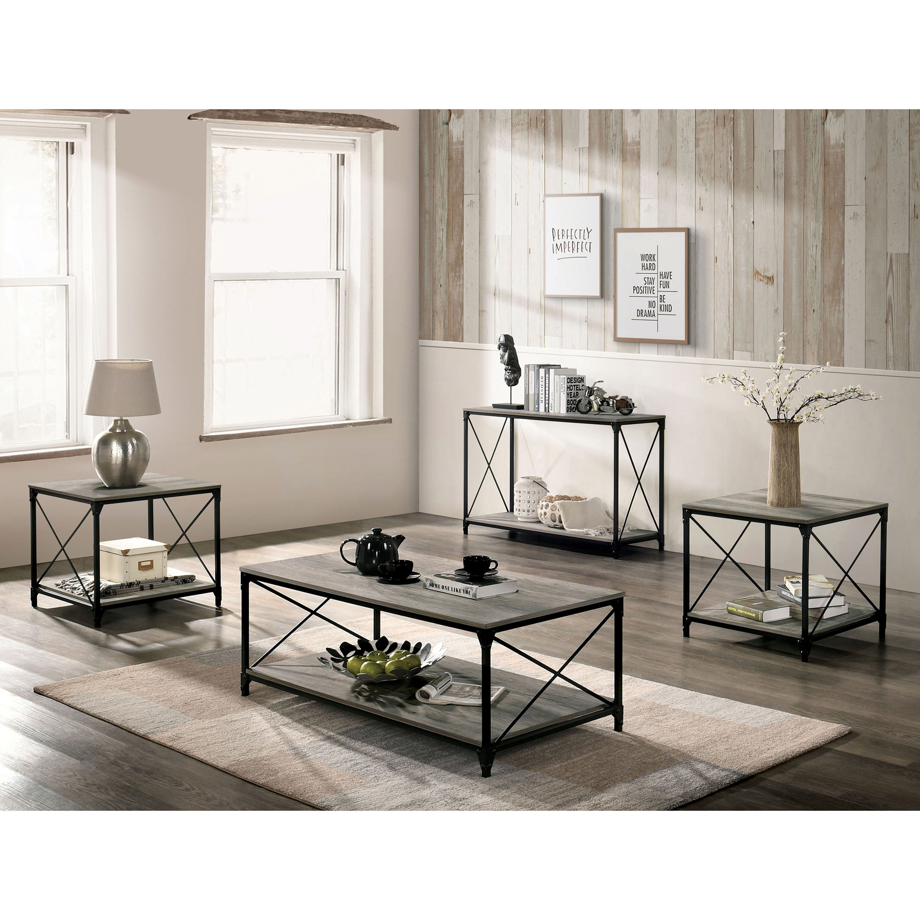 Addeson 4 Piece Living Room Table Set