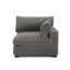 Upholstered Faux Rabbit Fur Flannel Armchair with Pillow Back, One Arm Single Chair Module Part For Sectional Sofa-116167158