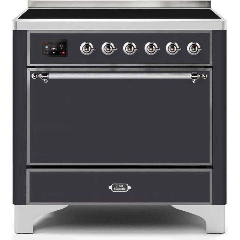 Majestic Ii 36 Inch Freestanding Induction Range, Graphite Matte/Chrome