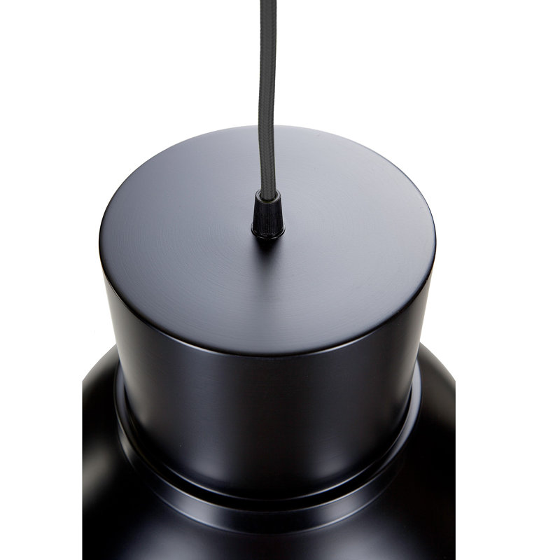 1 - Light Matte Lime Green Dome Pendant, Black