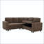 Canapé-lit modulaire en L avec canapé-lit, rangement et porte-gobelets-132516608