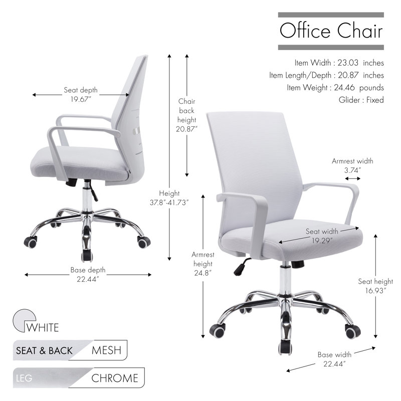 Fauteuil de conférence Fordham, Blanc