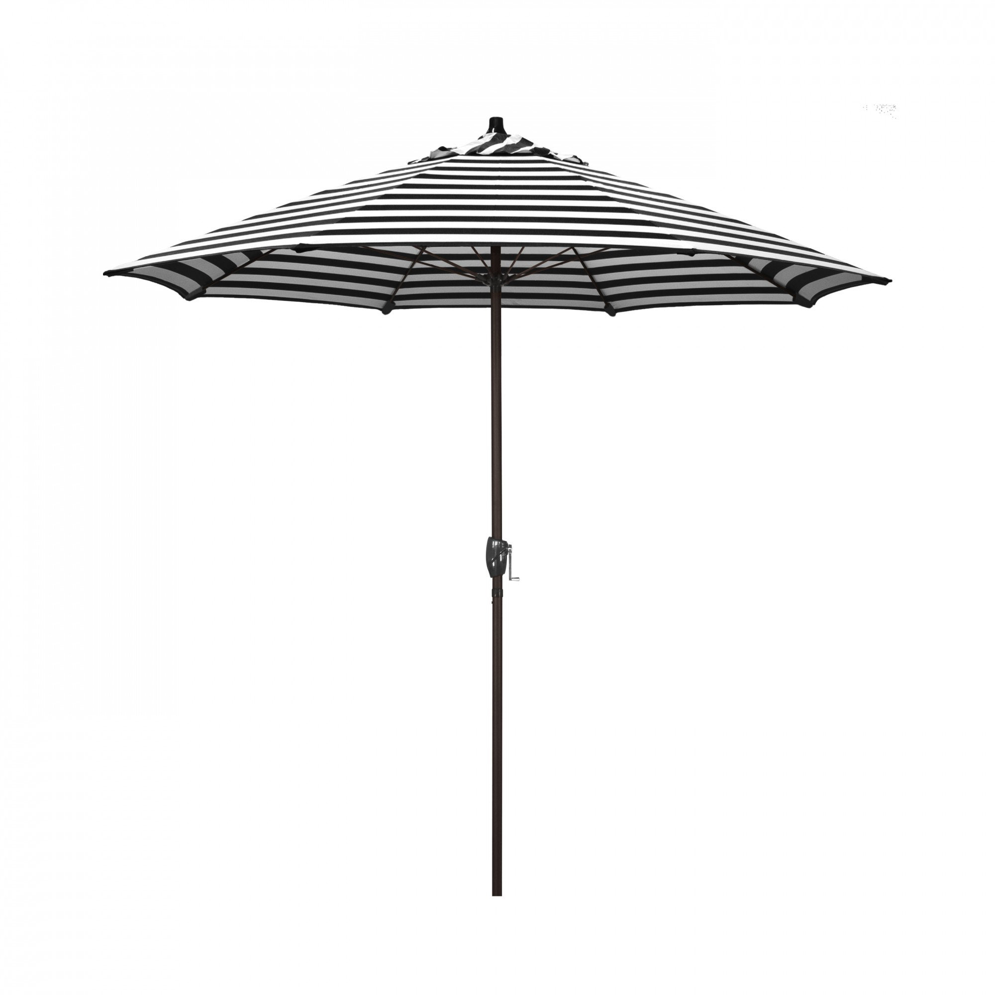Gino 7.5' Market Sunbrella Umbrella, Cabana Classic Black Stripe Sunbrella®