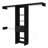Cross Closet System, One Drawer, Three Metal Rod, Five Open Shelves-1305758474