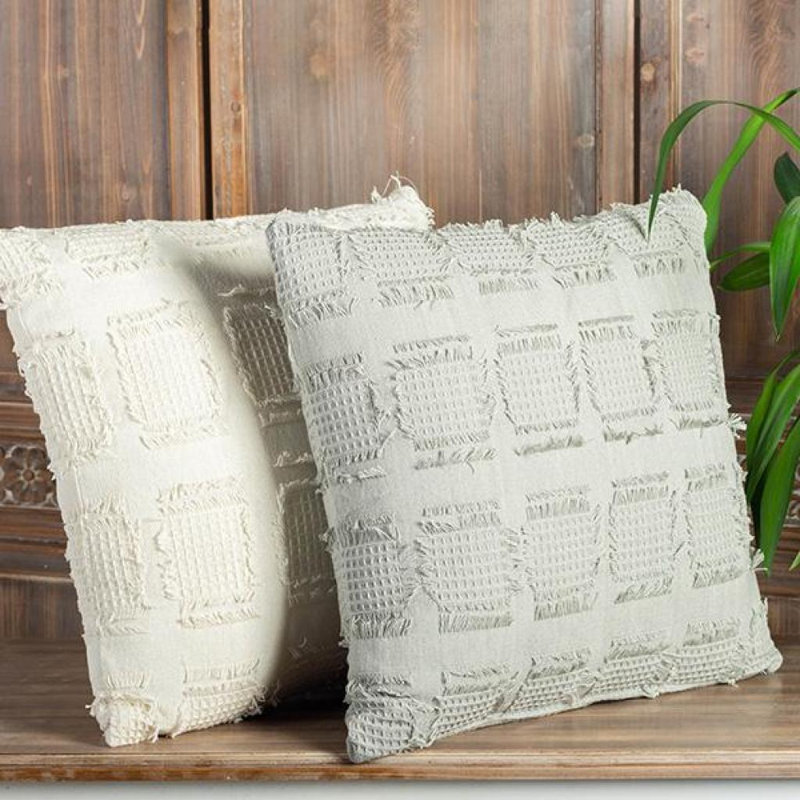 Coussin 18 po x 18 po, Gris