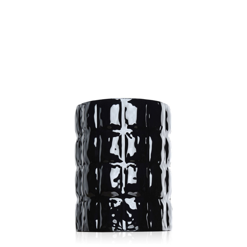 Vase matelassé, Noir lustré