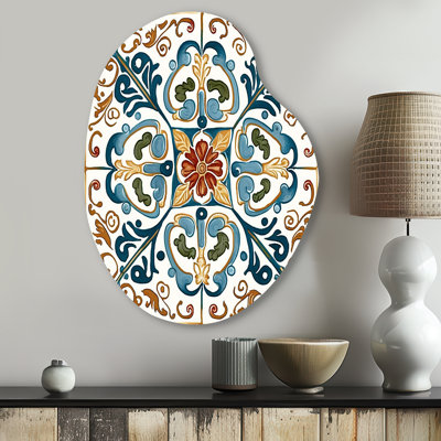 Tishara - Abstract Tile Pear Shape Assymterical Metal Wall Art