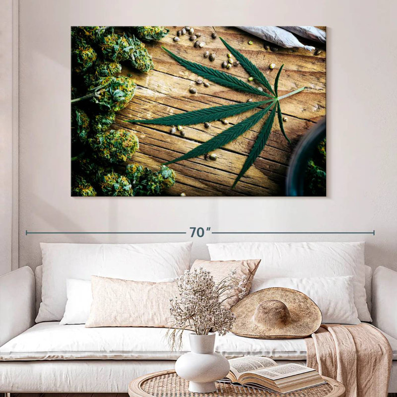 Dried Marijuana, 34" H x 51" W