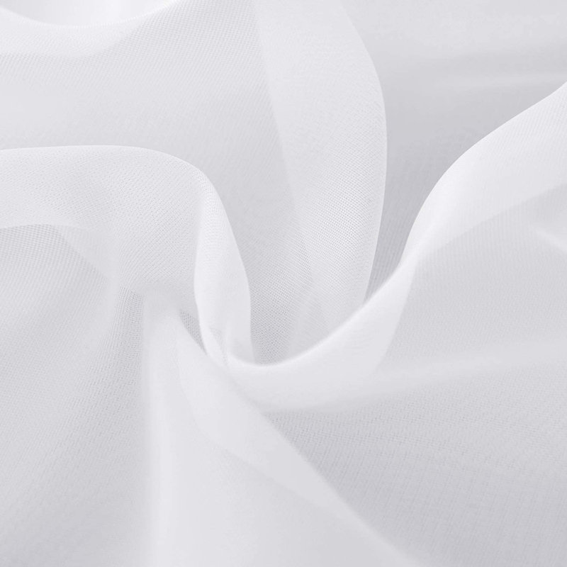 Semi Sheer Curtain Pair, White, 52" W x 84" L